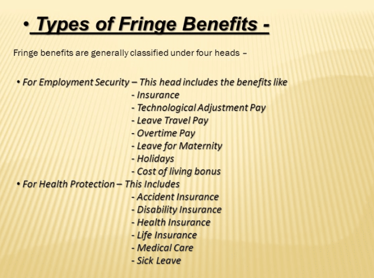 What Are Fringe Benefits? It Business mind