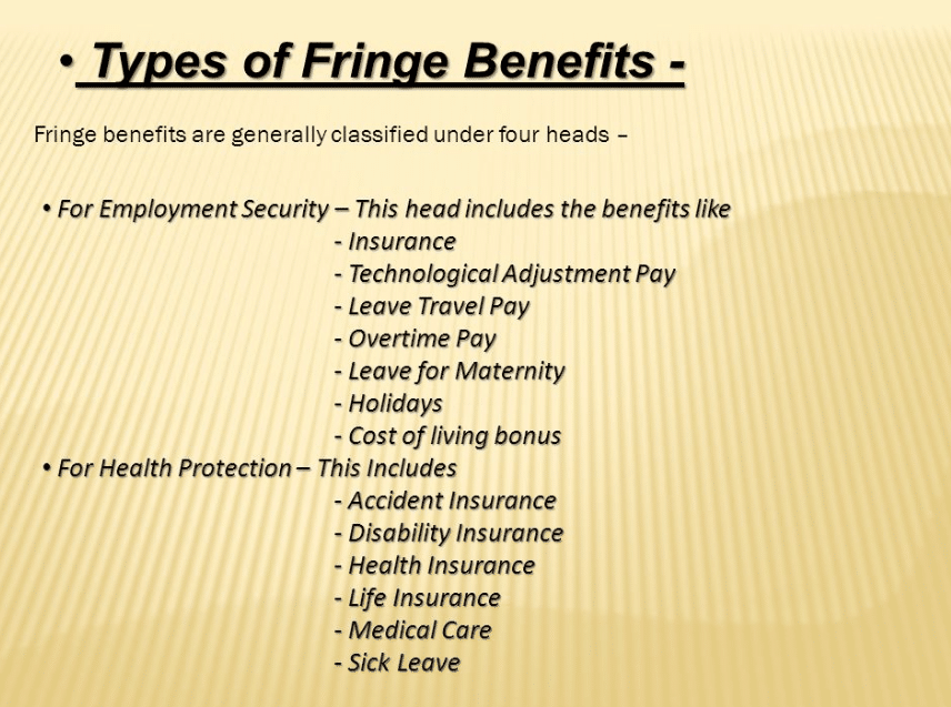 Advantages And Disadvantages Of Fringe Benefits